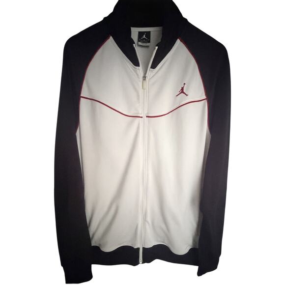 Jordan Other - Jordan Jumpman Track Jacket White Black Red Full Zip Mens L